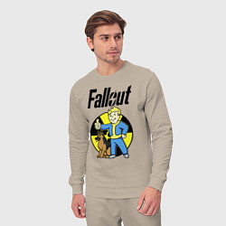 Костюм хлопковый мужской Vault boy and dog, цвет: миндальный — фото 2