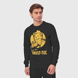 Костюм хлопковый мужской Vault boy like print, цвет: черный — фото 2