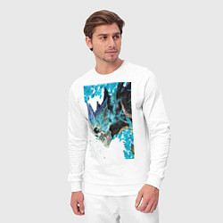 Костюм хлопковый мужской Кайдзю номер восемь Кафка Хибино гуманоид, цвет: белый — фото 2