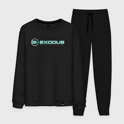 Костюм хлопковый мужской Exodus logo, цвет: черный
