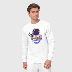 Костюм хлопковый мужской Ramen spaceman, цвет: белый — фото 2