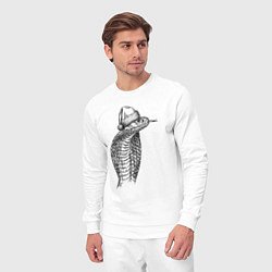 Костюм хлопковый мужской Кобра новогодняя, цвет: белый — фото 2