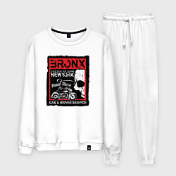 Костюм хлопковый мужской Bronx, цвет: белый