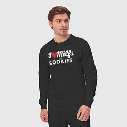 Костюм хлопковый мужской Milf and cookies милфа, цвет: черный — фото 2