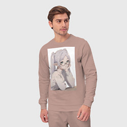 Костюм хлопковый мужской Провожающая в последний путь Фрирен, цвет: пыльно-розовый — фото 2