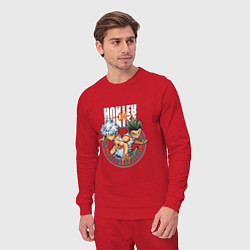 Костюм хлопковый мужской Hunter x Hunter Килуа и Гон, цвет: красный — фото 2