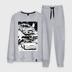 Костюм хлопковый мужской Nissan silvia subaru forester, цвет: меланж