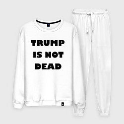 Костюм хлопковый мужской Trump is not dead - motto, цвет: белый