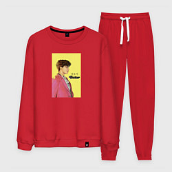 Костюм хлопковый мужской J-hope Butter, цвет: красный