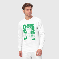 Костюм хлопковый мужской Моя геройская академия один за всех Деку, цвет: белый — фото 2