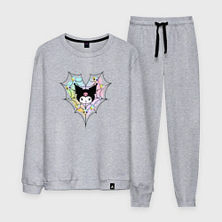 Костюм хлопковый мужской Паутина Куроми, цвет: меланж