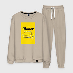 Костюм хлопковый мужской Butter масло, цвет: миндальный