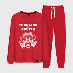 Костюм хлопковый мужской Thousand Foot Krutch rock dog, цвет: красный