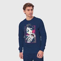 Костюм хлопковый мужской Клинок рассекающий демонов Tanmio Enmu, цвет: тёмно-синий — фото 2