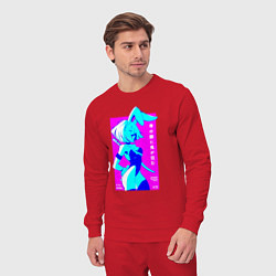 Костюм хлопковый мужской Девочка зайчик-самурай с катаной - sexy, цвет: красный — фото 2