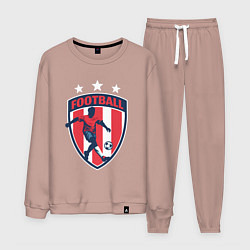 Костюм хлопковый мужской Stars football, цвет: пыльно-розовый