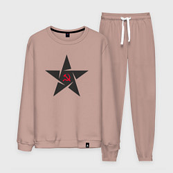 Костюм хлопковый мужской Black star USSR, цвет: пыльно-розовый