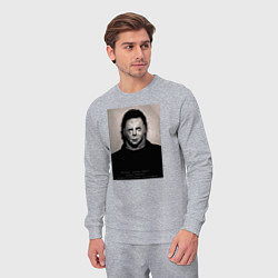 Костюм хлопковый мужской Майкл Майерс магшот, цвет: меланж — фото 2
