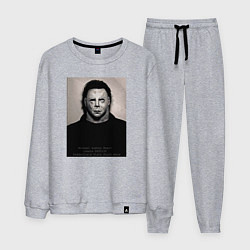 Костюм хлопковый мужской Майкл Майерс магшот, цвет: меланж