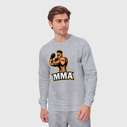 Костюм хлопковый мужской Fighter MMA, цвет: меланж — фото 2