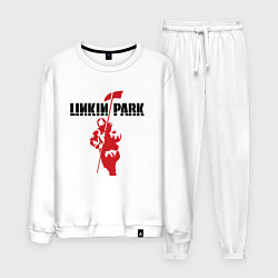 Костюм хлопковый мужской Linkin park rock, цвет: белый