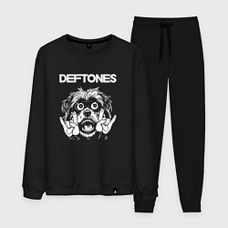 Костюм хлопковый мужской Deftones rock dog, цвет: черный