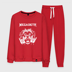 Костюм хлопковый мужской Megadeth rock dog, цвет: красный