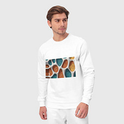 Костюм хлопковый мужской Вдохновлено Антонио Гауди, цвет: белый — фото 2