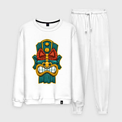 Костюм хлопковый мужской African tiki, цвет: белый