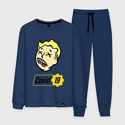 Костюм хлопковый мужской Vault boy - covid 19, цвет: тёмно-синий