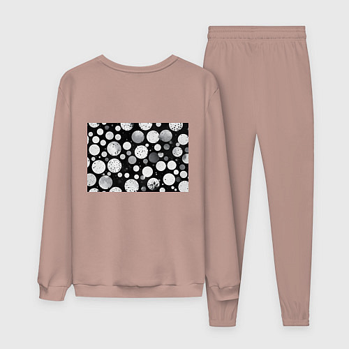 Мужской костюм Круги на темном фоне / Пыльно-розовый – фото 2