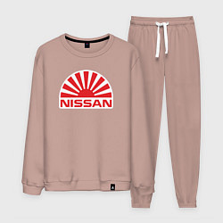 Костюм хлопковый мужской Nissan car, цвет: пыльно-розовый