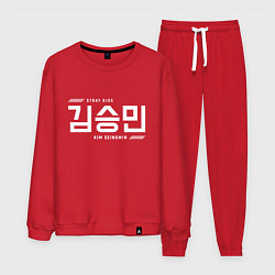 Костюм хлопковый мужской Ким Сынмин stray kids, цвет: красный