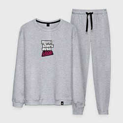 Костюм хлопковый мужской GTA vice city game logo, цвет: меланж