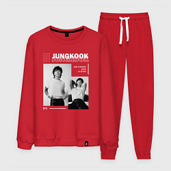 Костюм хлопковый мужской Jungkook bts seven, цвет: красный