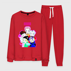 Костюм хлопковый мужской Big bang в аниме стиле, цвет: красный