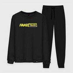 Костюм хлопковый мужской Fake taxi black, цвет: черный