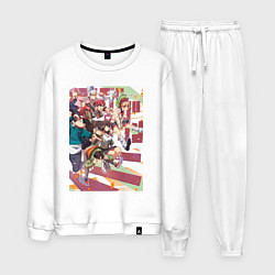 Костюм хлопковый мужской Дандадан: Момо Аясэ, цвет: белый