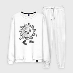 Костюм хлопковый мужской Солнечный человек, цвет: белый