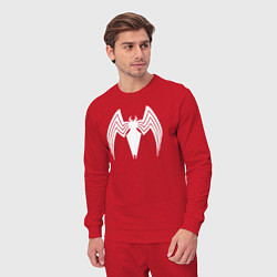 Костюм хлопковый мужской Venom spider logo, цвет: красный — фото 2