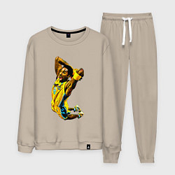 Костюм хлопковый мужской Kobe Bryant dunk, цвет: миндальный