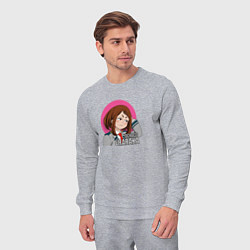 Костюм хлопковый мужской Моя геройская академия герой Очако Урарака, цвет: меланж — фото 2