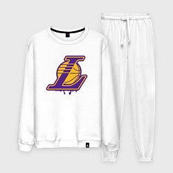 Костюм хлопковый мужской Lakers team, цвет: белый