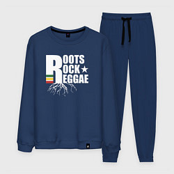 Костюм хлопковый мужской Roots reggae, цвет: тёмно-синий