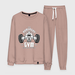 Костюм хлопковый мужской Lord humungus - gym workout, цвет: пыльно-розовый