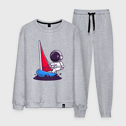 Костюм хлопковый мужской Космонавт яхтсмен, цвет: меланж