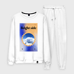 Костюм хлопковый мужской Светлая сторона, цвет: белый