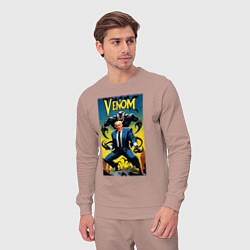Костюм хлопковый мужской Venom-Trump fantasy, цвет: пыльно-розовый — фото 2