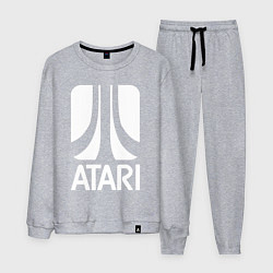Костюм хлопковый мужской Atari logo white, цвет: меланж