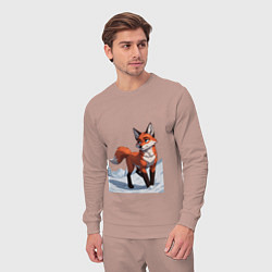 Костюм хлопковый мужской Лисица-сестрица, цвет: пыльно-розовый — фото 2